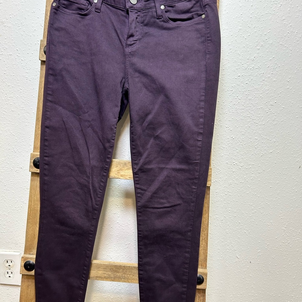 PAIGE Women's Deep Purple Skinny Jeans
